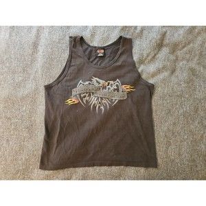 Vintage Harley-Davidson World Single Stitch Tank Oklahoma City OK Route 66 Large